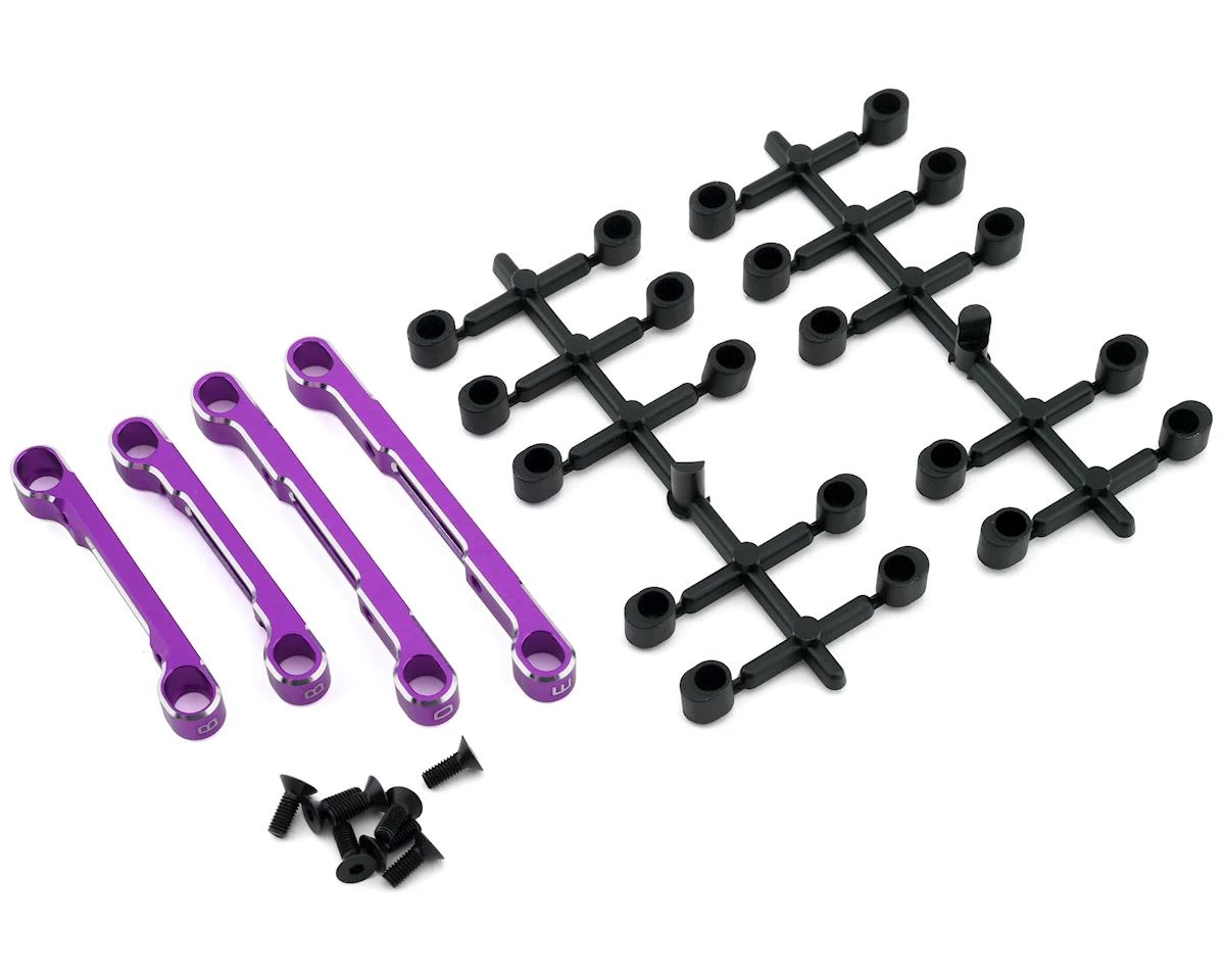 Yokomo Adjustable Suspension Mount Set (Purple) 1 Yokomo Adjustable Suspension Mount Set (Purple)