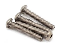 Yokomo 3x18mm Titanium Button Head Screw (4)